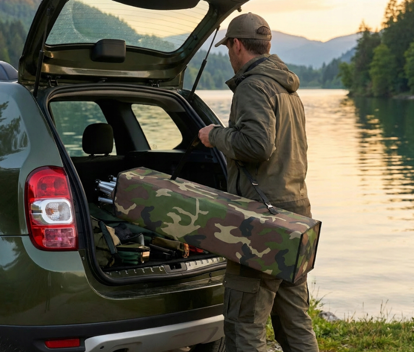 rybárska stolička so strieškou - skladacia